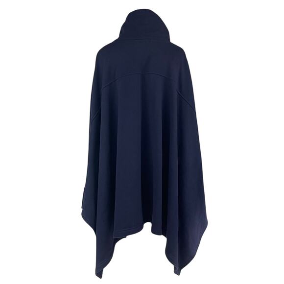 UGG Charlynne Pullover Poncho Fleece-Lined Sweatshirt in Navy Blue Size XS/S - Picture 7 of 8